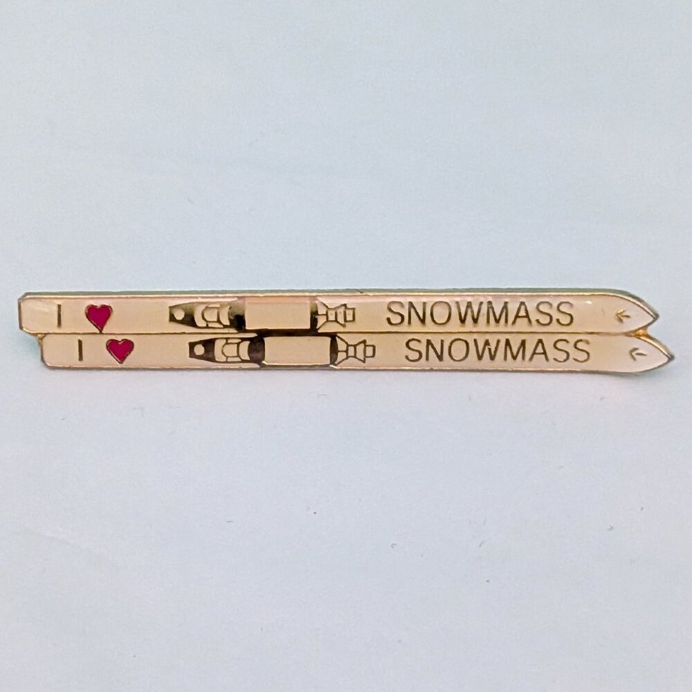 Snowmass Ski Pin Lapel Enamel Aspen Retro Skiing Souvenir Colorado Snow Travel